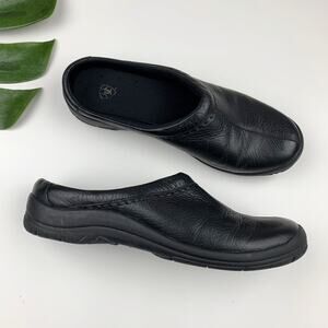 Ariat Bridgeport Mules Black Leather Slip On Comfort Shoes Women's 8